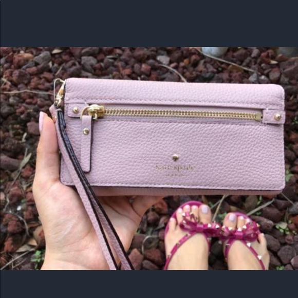 NWT Kate SpadeLeather Wristlet Wallet Bi Fold Pink - Picture 8 of 8
